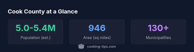 Infographic showing Cook County location and stats