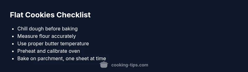 Checklist to prevent cookie spread