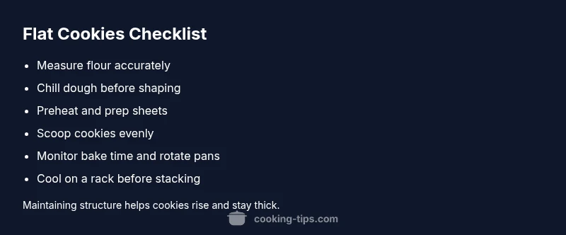 Checklist for preventing flat cookies