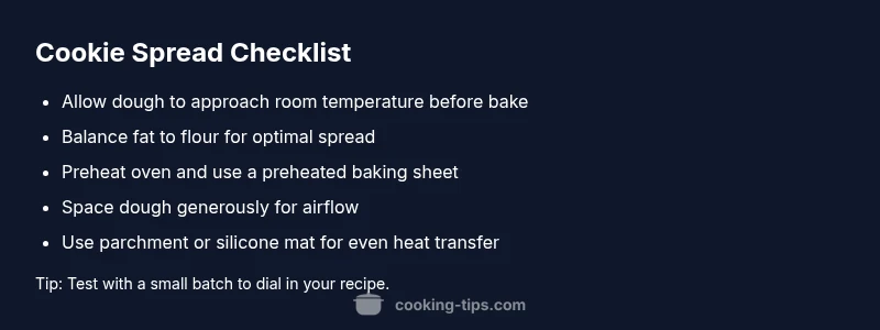Checklist infographic showing steps to improve cookie spread