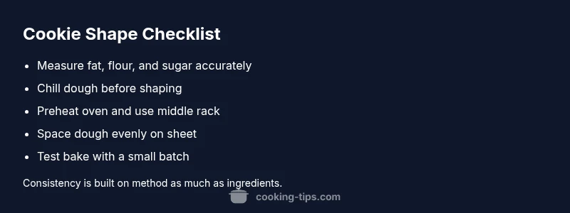 Checklist for preventing flat cookies