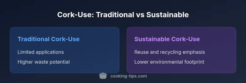 Comparison of traditional vs sustainable cork use in the kitchen